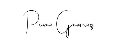 Practice writing Pavan Gameing with the flow of Andilay-7BmLP lettering. A fantastic source of inspiration for developing your personal signature style. Pavan Gameing signature style 4 images and pictures png