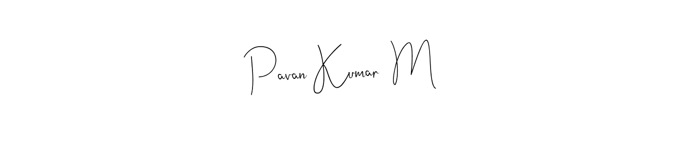 The best way (Andilay-7BmLP) to make a short signature is to pick only two or three words in your name. The name Pavan Kumar  M include a total of six letters. For converting this name. Pavan Kumar  M signature style 4 images and pictures png