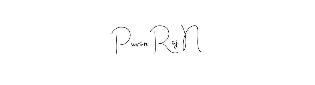 How to make Pavan Raj N name signature. Use Andilay-7BmLP style for creating short signs online. This is the latest handwritten sign. Pavan Raj N signature style 4 images and pictures png
