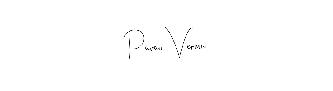 How to make Pavan Verma name signature. Use Andilay-7BmLP style for creating short signs online. This is the latest handwritten sign. Pavan Verma signature style 4 images and pictures png