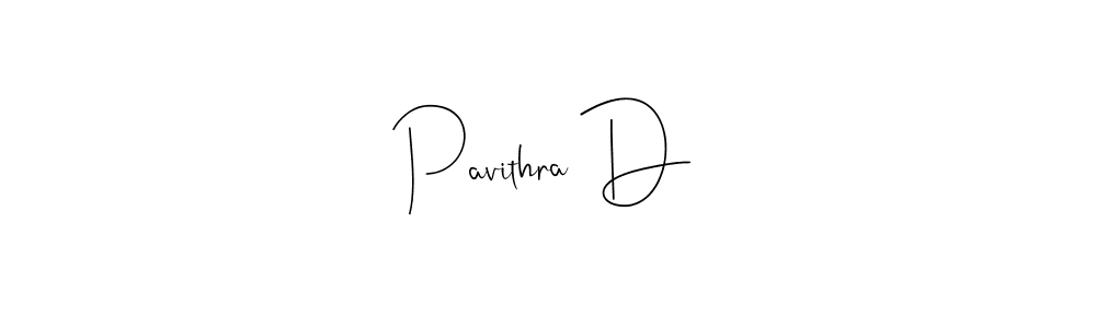 How to make Pavithra D name signature. Use Andilay-7BmLP style for creating short signs online. This is the latest handwritten sign. Pavithra D signature style 4 images and pictures png