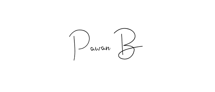 How to make Pawan B name signature. Use Andilay-7BmLP style for creating short signs online. This is the latest handwritten sign. Pawan B signature style 4 images and pictures png