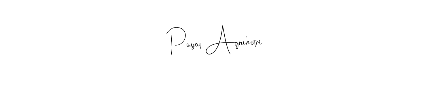 How to make Payal Agnihotri name signature. Use Andilay-7BmLP style for creating short signs online. This is the latest handwritten sign. Payal Agnihotri signature style 4 images and pictures png