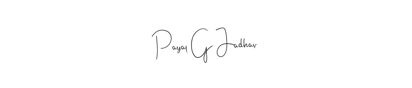 Make a beautiful signature design for name Payal G Jadhav. Use this online signature maker to create a handwritten signature for free. Payal G Jadhav signature style 4 images and pictures png