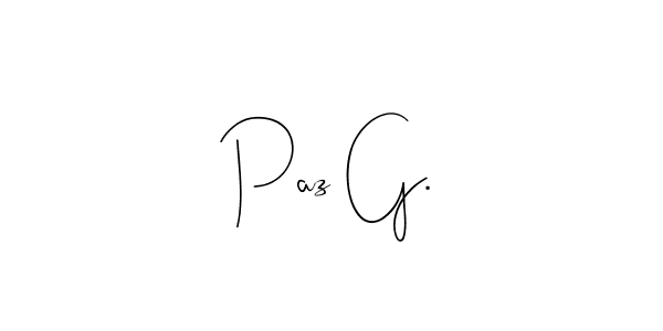 Design your own signature with our free online signature maker. With this signature software, you can create a handwritten (Andilay-7BmLP) signature for name Paz G.. Paz G. signature style 4 images and pictures png