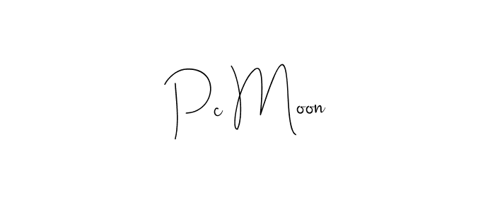 Create a beautiful signature design for name Pc Moon. With this signature (Andilay-7BmLP) fonts, you can make a handwritten signature for free. Pc Moon signature style 4 images and pictures png