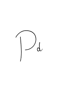 Make a beautiful signature design for name Pd. With this signature (Andilay-7BmLP) style, you can create a handwritten signature for free. Pd signature style 4 images and pictures png
