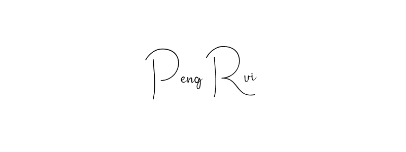 Design your own signature with our free online signature maker. With this signature software, you can create a handwritten (Andilay-7BmLP) signature for name Peng Rui. Peng Rui signature style 4 images and pictures png