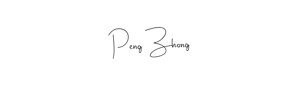 How to make Peng Zhong name signature. Use Andilay-7BmLP style for creating short signs online. This is the latest handwritten sign. Peng Zhong signature style 4 images and pictures png