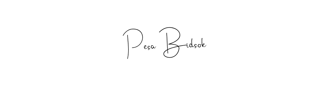 if you are searching for the best signature style for your name Pesa Bidsok. so please give up your signature search. here we have designed multiple signature styles  using Andilay-7BmLP. Pesa Bidsok signature style 4 images and pictures png