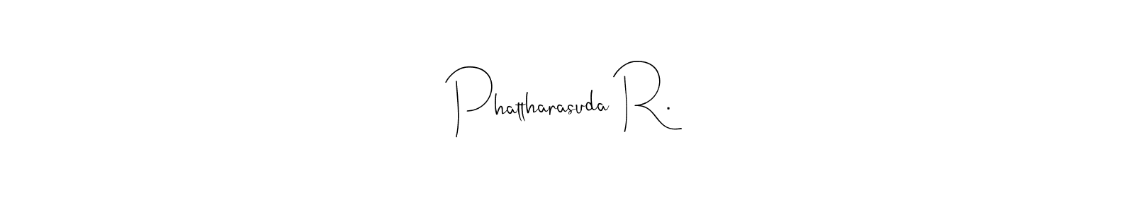 Here are the top 10 professional signature styles for the name Phattharasuda R.. These are the best autograph styles you can use for your name. Phattharasuda R. signature style 4 images and pictures png