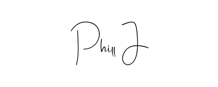 Also we have Phill J name is the best signature style. Create professional handwritten signature collection using Andilay-7BmLP autograph style. Phill J signature style 4 images and pictures png