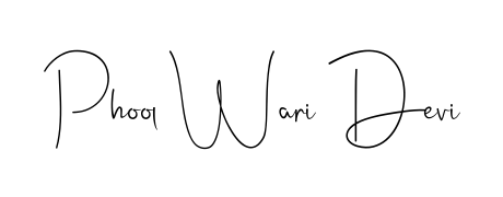 Create your official email sign-off with Phool Wari Devi name in Andilay-7BmLP style. Crisp, clean, and perfectly legible across all screens. Phool Wari Devi signature style 4 images and pictures png