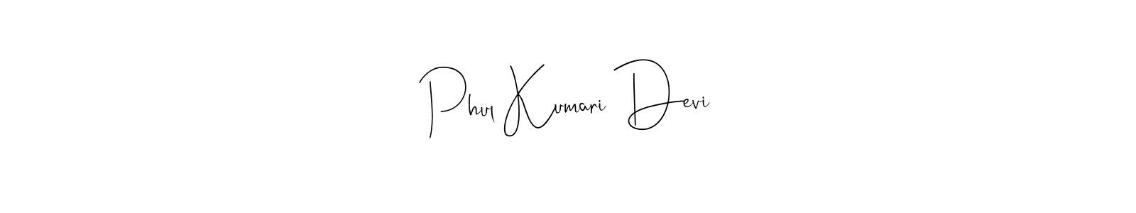 Also You can easily find your signature by using the search form. We will create Phul Kumari Devi name handwritten signature images for you free of cost using Andilay-7BmLP sign style. Phul Kumari Devi signature style 4 images and pictures png