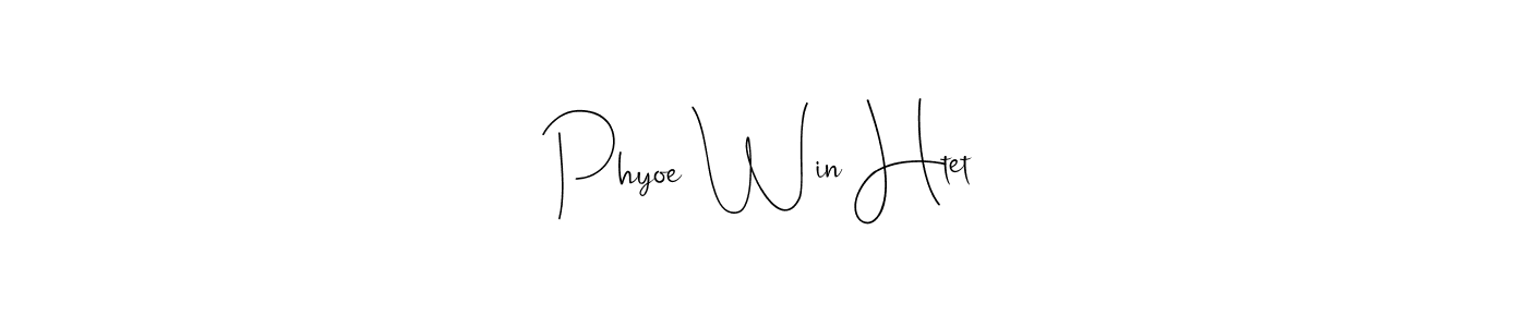 Use a signature maker to create a handwritten signature online. With this signature software, you can design (Andilay-7BmLP) your own signature for name Phyoe Win Htet. Phyoe Win Htet signature style 4 images and pictures png