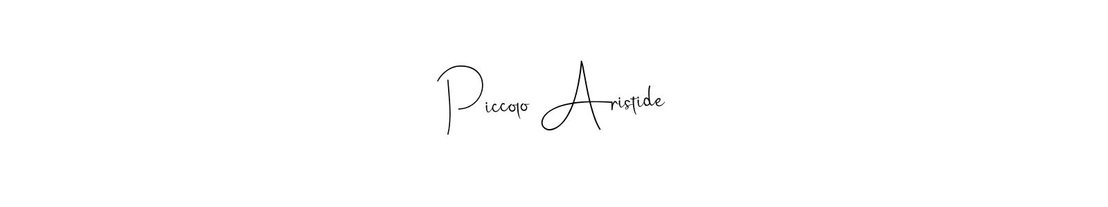 This is the best signature style for the Piccolo Aristide name. Also you like these signature font (Andilay-7BmLP). Mix name signature. Piccolo Aristide signature style 4 images and pictures png
