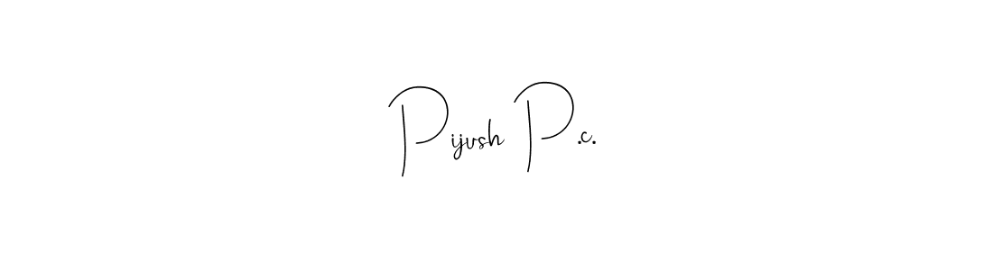 Design your own signature with our free online signature maker. With this signature software, you can create a handwritten (Andilay-7BmLP) signature for name Pijush P.c.. Pijush P.c. signature style 4 images and pictures png