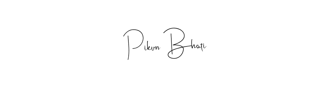 Also You can easily find your signature by using the search form. We will create Pikun Bhati name handwritten signature images for you free of cost using Andilay-7BmLP sign style. Pikun Bhati signature style 4 images and pictures png