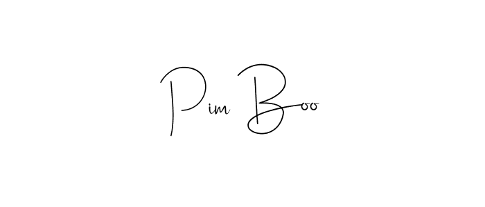 Create a beautiful signature design for name Pim Boo. With this signature (Andilay-7BmLP) fonts, you can make a handwritten signature for free. Pim Boo signature style 4 images and pictures png