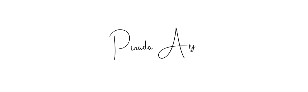 if you are searching for the best signature style for your name Pinada Aly. so please give up your signature search. here we have designed multiple signature styles  using Andilay-7BmLP. Pinada Aly signature style 4 images and pictures png