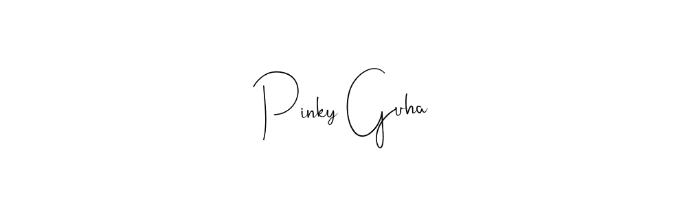 Also we have Pinky Guha name is the best signature style. Create professional handwritten signature collection using Andilay-7BmLP autograph style. Pinky Guha signature style 4 images and pictures png