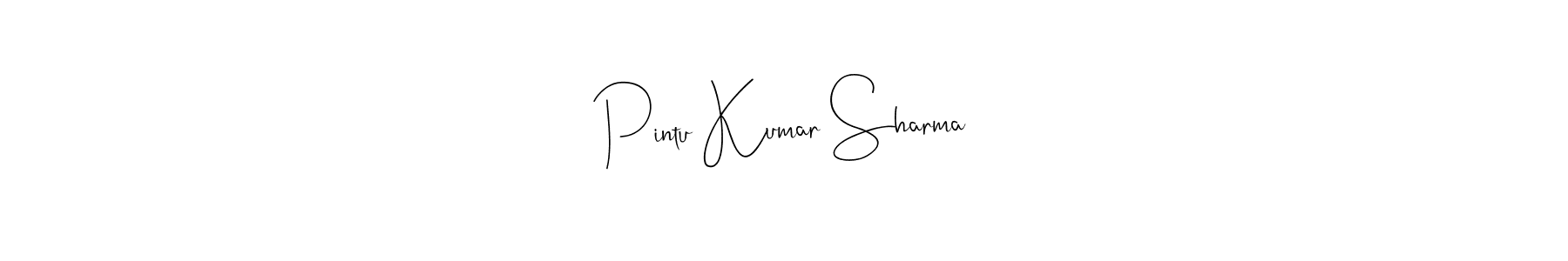 Design your own signature with our free online signature maker. With this signature software, you can create a handwritten (Andilay-7BmLP) signature for name Pintu Kumar Sharma. Pintu Kumar Sharma signature style 4 images and pictures png