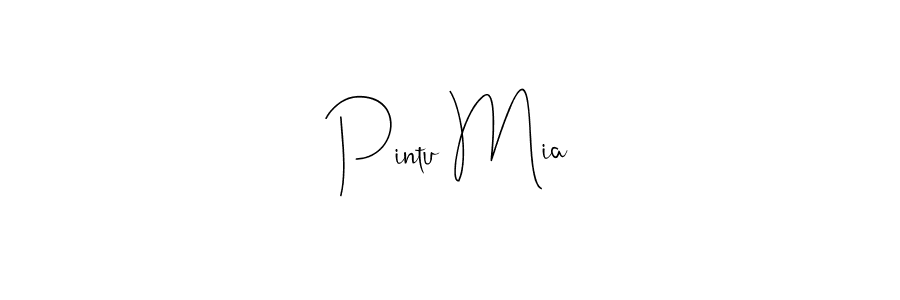 How to make Pintu Mia name signature. Use Andilay-7BmLP style for creating short signs online. This is the latest handwritten sign. Pintu Mia signature style 4 images and pictures png
