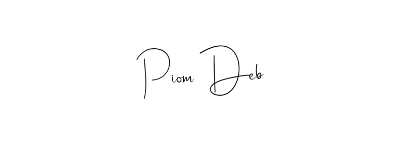 if you are searching for the best signature style for your name Piom Deb. so please give up your signature search. here we have designed multiple signature styles  using Andilay-7BmLP. Piom Deb signature style 4 images and pictures png