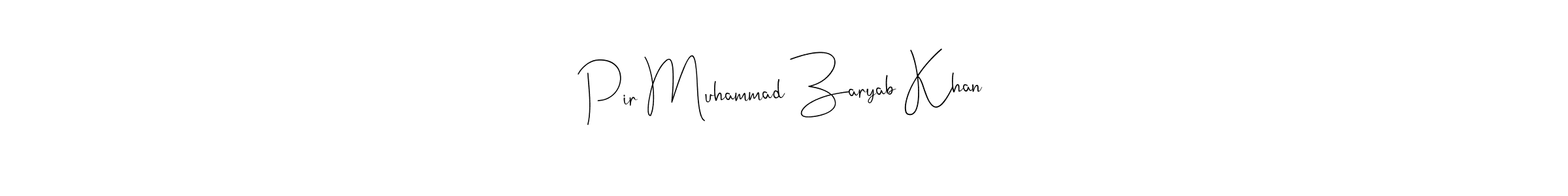 Design your own signature with our free online signature maker. With this signature software, you can create a handwritten (Andilay-7BmLP) signature for name Pir Muhammad Zaryab Khan. Pir Muhammad Zaryab Khan signature style 4 images and pictures png