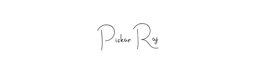 Design your own signature with our free online signature maker. With this signature software, you can create a handwritten (Andilay-7BmLP) signature for name Piskar Raj. Piskar Raj signature style 4 images and pictures png