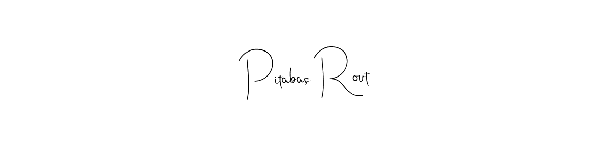 How to make Pitabas Rout name signature. Use Andilay-7BmLP style for creating short signs online. This is the latest handwritten sign. Pitabas Rout signature style 4 images and pictures png