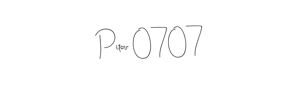 Use a signature maker to create a handwritten signature online. With this signature software, you can design (Andilay-7BmLP) your own signature for name Pitou 0707. Pitou 0707 signature style 4 images and pictures png