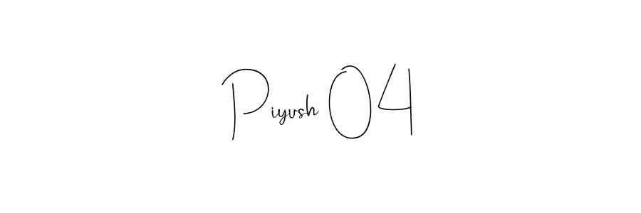 You should practise on your own different ways (Andilay-7BmLP) to write your name (Piyush 04) in signature. don't let someone else do it for you. Piyush 04 signature style 4 images and pictures png