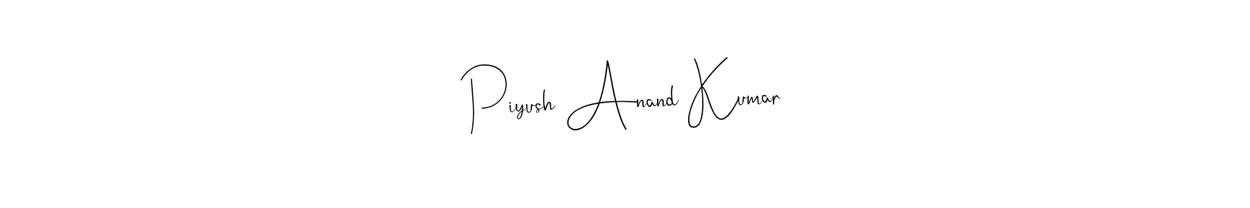 The best way (Andilay-7BmLP) to make a short signature is to pick only two or three words in your name. The name Piyush Anand Kumar include a total of six letters. For converting this name. Piyush Anand Kumar signature style 4 images and pictures png