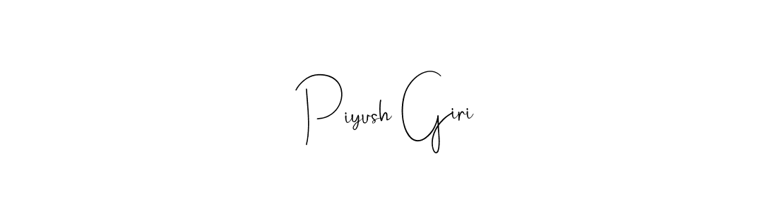 if you are searching for the best signature style for your name Piyush Giri. so please give up your signature search. here we have designed multiple signature styles  using Andilay-7BmLP. Piyush Giri signature style 4 images and pictures png