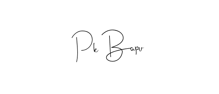 You should practise on your own different ways (Andilay-7BmLP) to write your name (Pk Bapu) in signature. don't let someone else do it for you. Pk Bapu signature style 4 images and pictures png