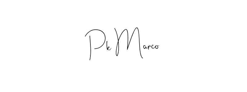 Design your own signature with our free online signature maker. With this signature software, you can create a handwritten (Andilay-7BmLP) signature for name Pk Marco. Pk Marco signature style 4 images and pictures png