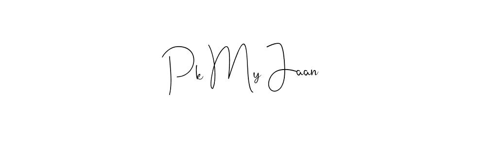 Use a signature maker to create a handwritten signature online. With this signature software, you can design (Andilay-7BmLP) your own signature for name Pk My Jaan. Pk My Jaan signature style 4 images and pictures png