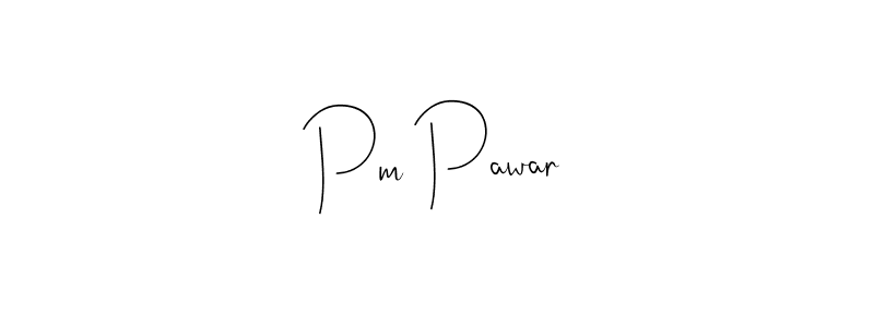 Use a signature maker to create a handwritten signature online. With this signature software, you can design (Andilay-7BmLP) your own signature for name Pm Pawar. Pm Pawar signature style 4 images and pictures png