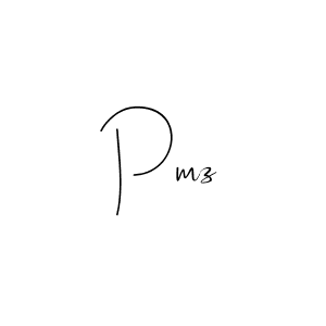 You should practise on your own different ways (Andilay-7BmLP) to write your name (Pmz) in signature. don't let someone else do it for you. Pmz signature style 4 images and pictures png