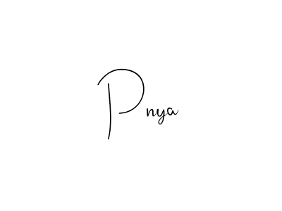 Design your own signature with our free online signature maker. With this signature software, you can create a handwritten (Andilay-7BmLP) signature for name Pnya. Pnya signature style 4 images and pictures png