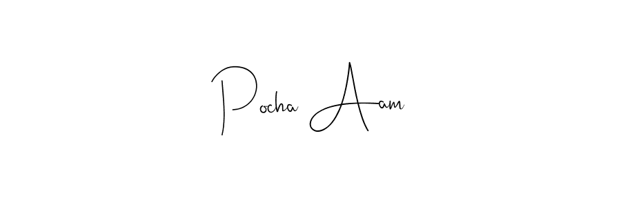 Create a beautiful signature design for name Pocha Aam. With this signature (Andilay-7BmLP) fonts, you can make a handwritten signature for free. Pocha Aam signature style 4 images and pictures png