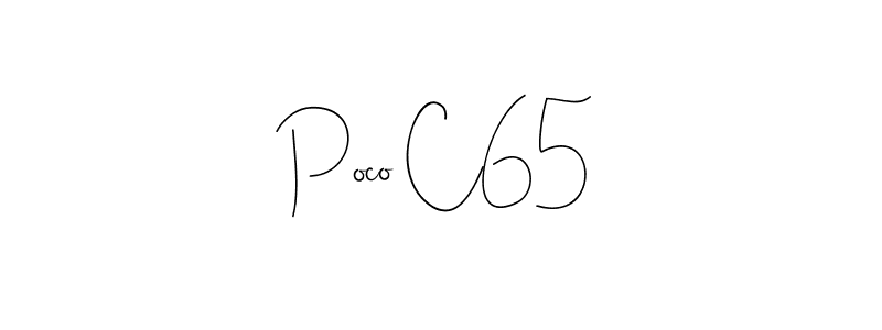 How to make Poco C65 name signature. Use Andilay-7BmLP style for creating short signs online. This is the latest handwritten sign. Poco C65 signature style 4 images and pictures png