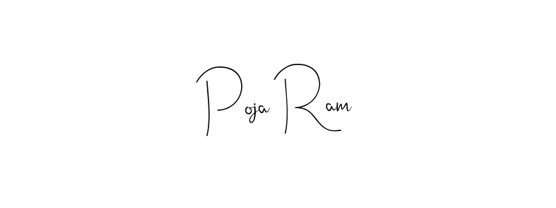 You should practise on your own different ways (Andilay-7BmLP) to write your name (Poja Ram) in signature. don't let someone else do it for you. Poja Ram signature style 4 images and pictures png