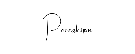 A timeless handwritten aesthetic for Ponezhilan. The Andilay-7BmLP font gives your signature a handcrafted feel with natural curves. Ponezhilan signature style 4 images and pictures png