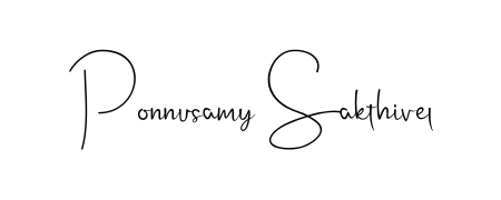 Use a signature maker to create a handwritten signature online. With this signature software, you can design (Andilay-7BmLP) your own signature for name Ponnusamy Sakthivel. Ponnusamy Sakthivel signature style 4 images and pictures png