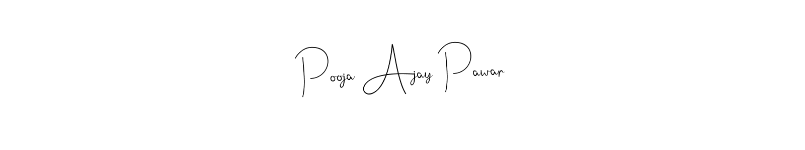 Create a beautiful signature design for name Pooja Ajay Pawar. With this signature (Andilay-7BmLP) fonts, you can make a handwritten signature for free. Pooja Ajay Pawar signature style 4 images and pictures png