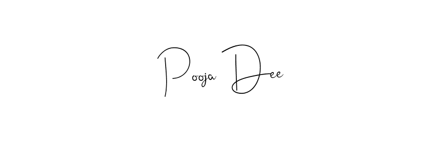 Also we have Pooja Dee name is the best signature style. Create professional handwritten signature collection using Andilay-7BmLP autograph style. Pooja Dee signature style 4 images and pictures png