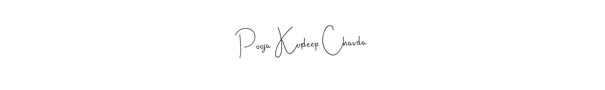 Design your own signature with our free online signature maker. With this signature software, you can create a handwritten (Andilay-7BmLP) signature for name Pooja Kuldeep Chavda. Pooja Kuldeep Chavda signature style 4 images and pictures png