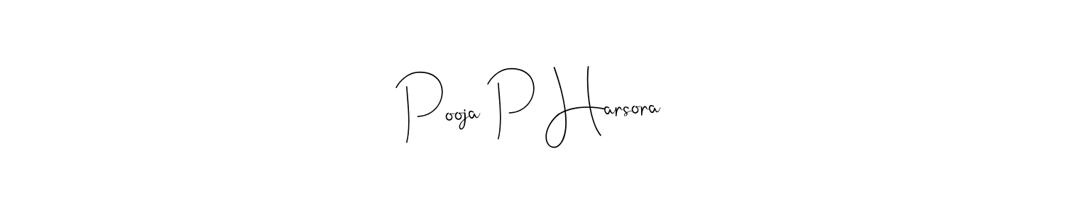 Design your own signature with our free online signature maker. With this signature software, you can create a handwritten (Andilay-7BmLP) signature for name Pooja P Harsora. Pooja P Harsora signature style 4 images and pictures png